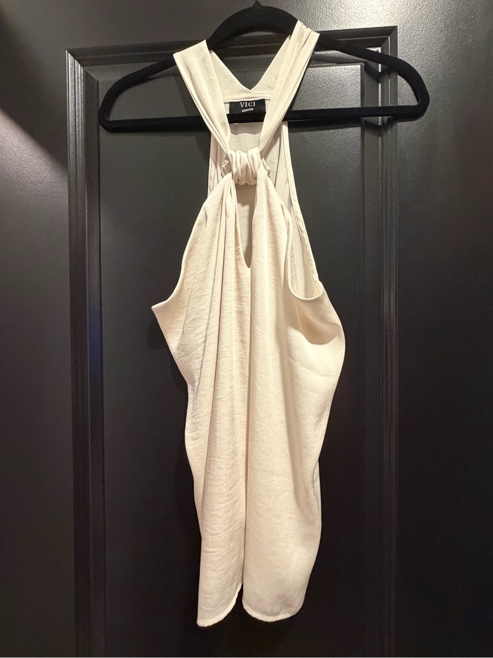 Twist halter neck top